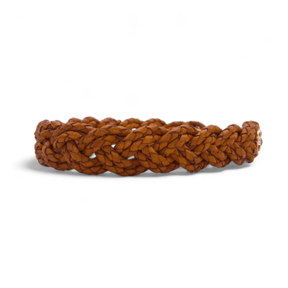 Flechthalsband "Camel Vintage" 38 cm Halsumfang (Sofortkauf)