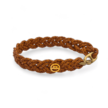 Flechthalsband "Camel Vintage" 38 cm Halsumfang (Sofortkauf)