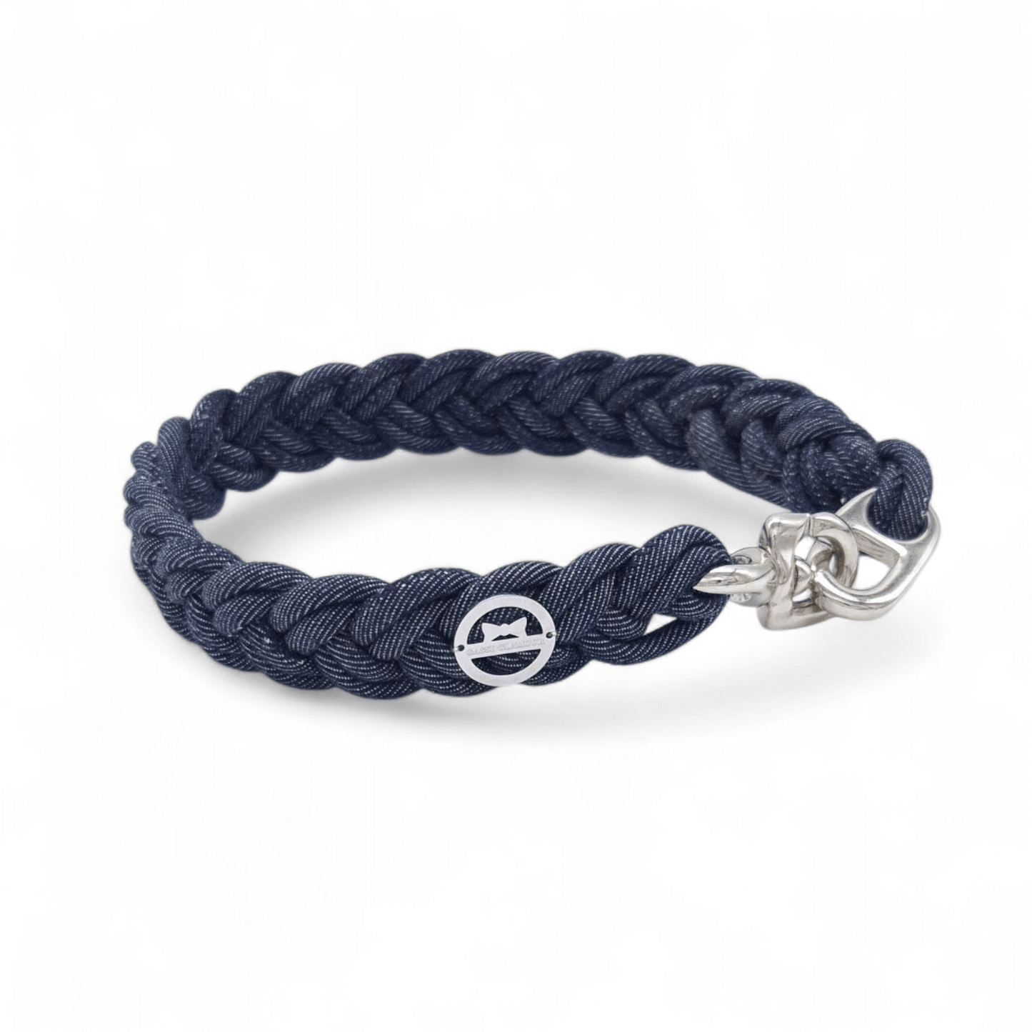 Flechthalsband "Jeans Denim" (Sofortkauf)