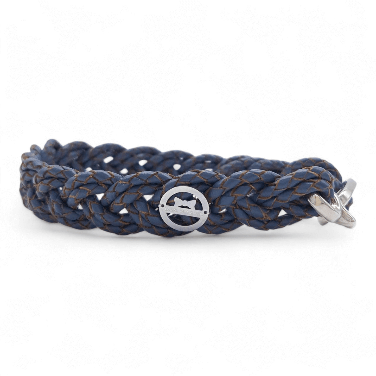 Flechthalsband "Navy Naturkante" 35 cm Halsumfang (Sofortkauf)