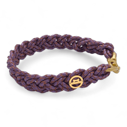 Flechthalsband "Violett Metallic" 36 cm Halsumfang (Sofortkauf)