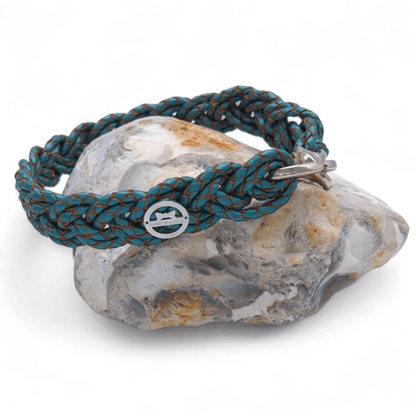 Flechthalsband "Aquamarine Metallic" 36 cm Halsumfang (Sofortkauf)