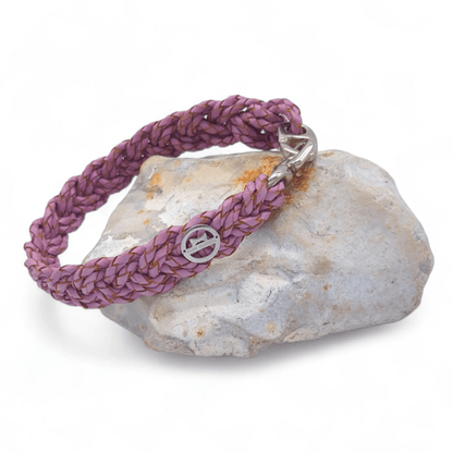 Flechthalsband "Pink Naturkante" 35 cm Halsumfang (Sofortkauf)