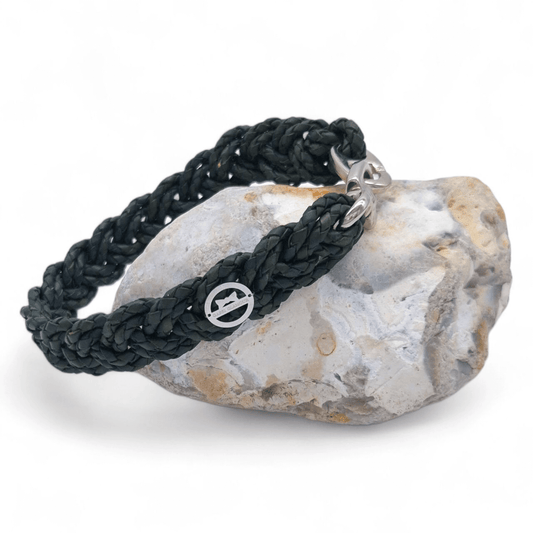 Flechthalsband "Petrol Vintage" 35 cm Halsumfang (Sofortkauf)