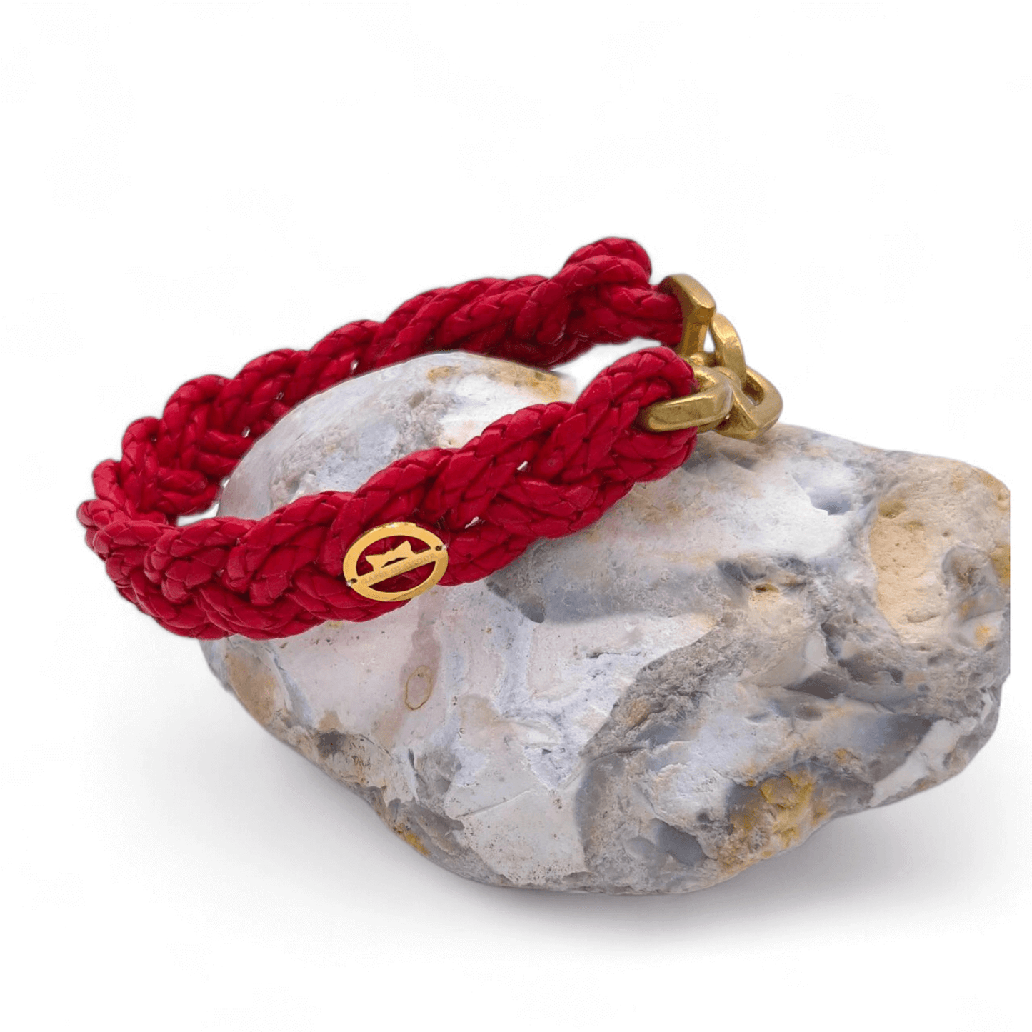 Flechthalsband "Feuerrot" 28 cm Halsumfang (Sofortkauf)