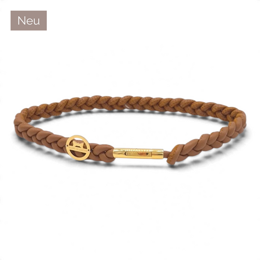 Markenhalsband Cognac