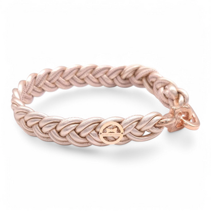 Flechthalsband Metallic Roségold