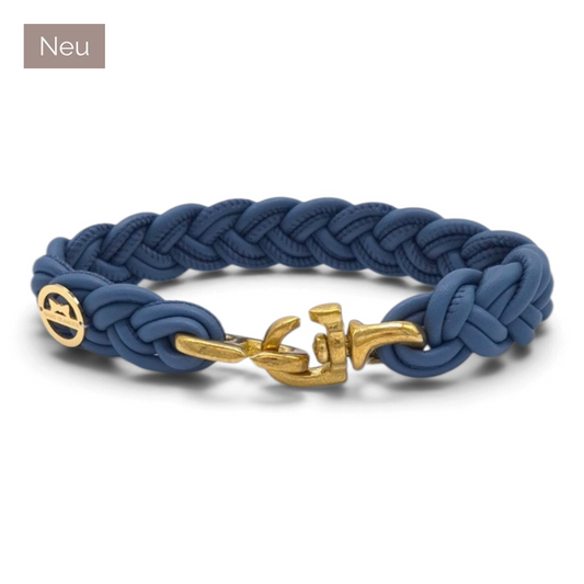 Flechthalsband Taubenblau