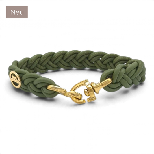 Flechthalsband Dusty Olive