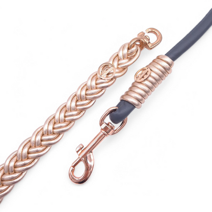Flechthalsband Metallic Roségold