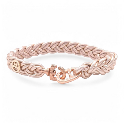 Flechthalsband Metallic Roségold