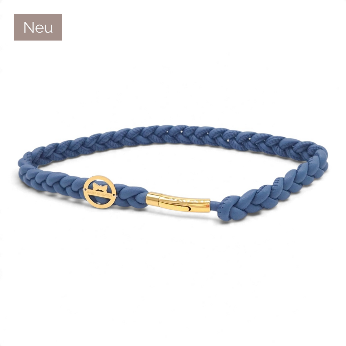 Markenhalsband Taubenblau