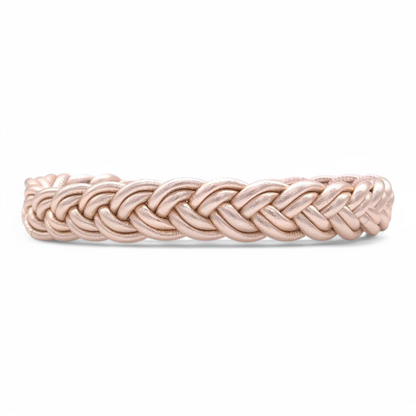 Flechthalsband Metallic Roségold