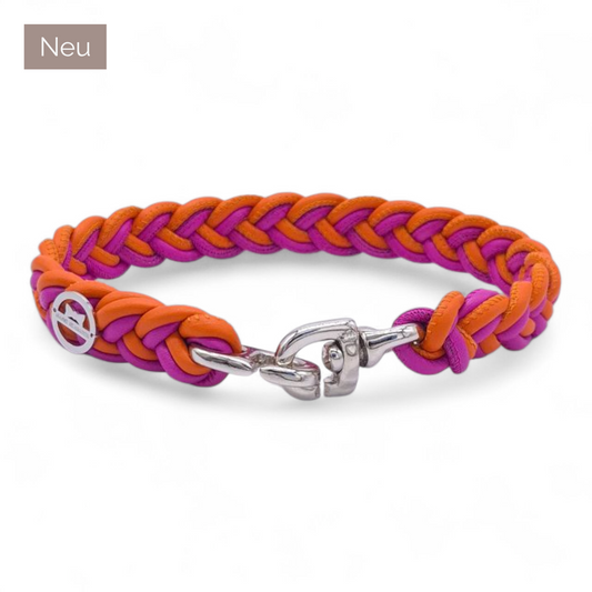 Flechthalsband Candy-Orange